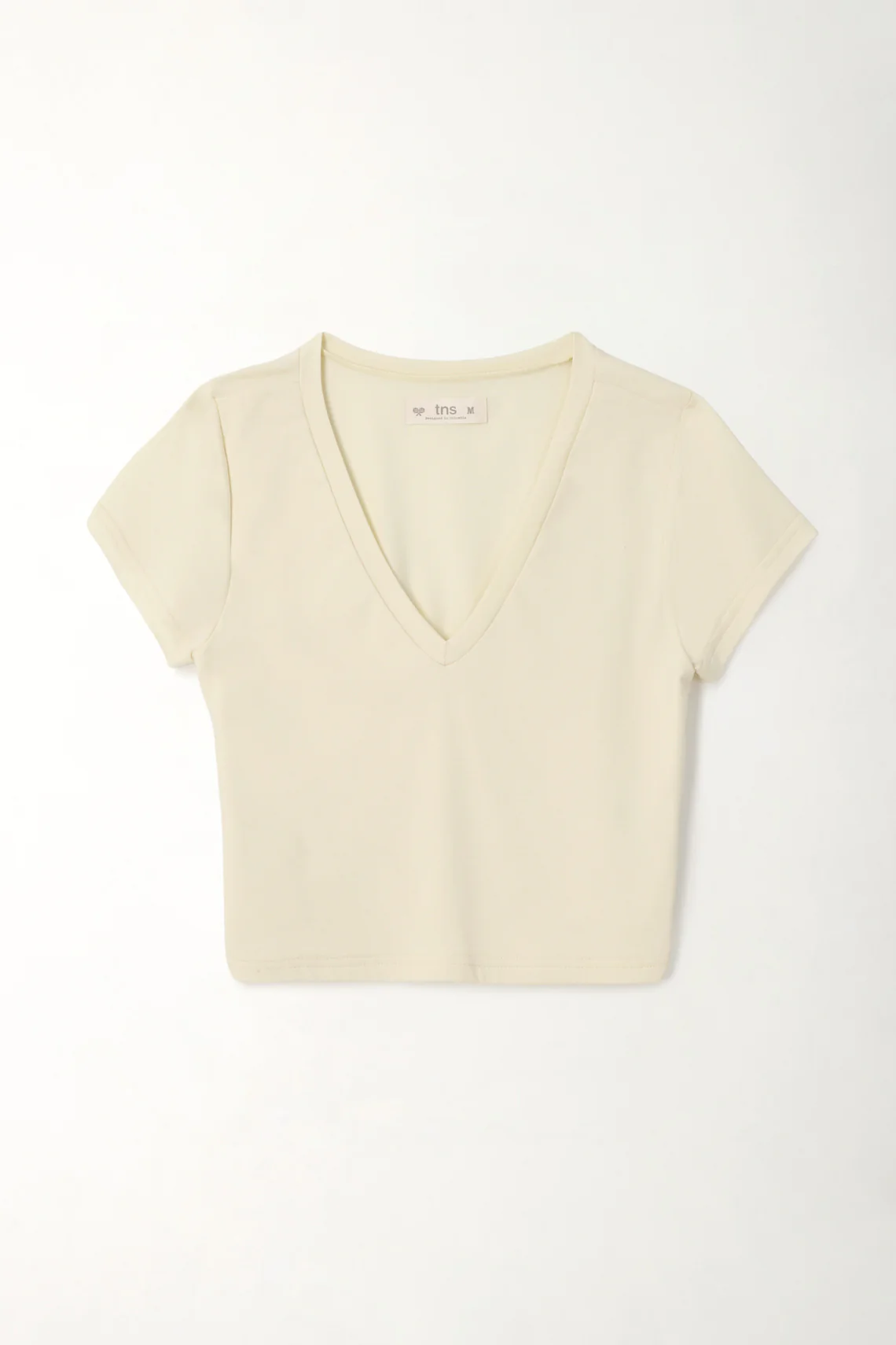 Women's Yellow V-Neck Crop Top