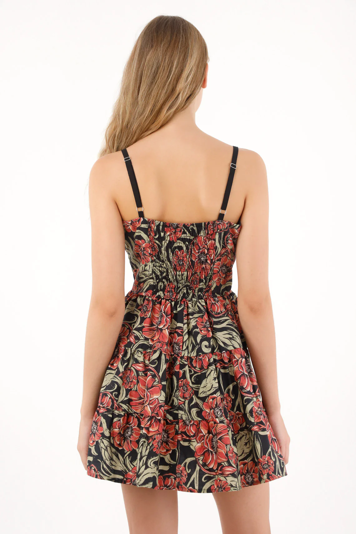 Multicolor Floral Print Short Dress for Women - Image 4