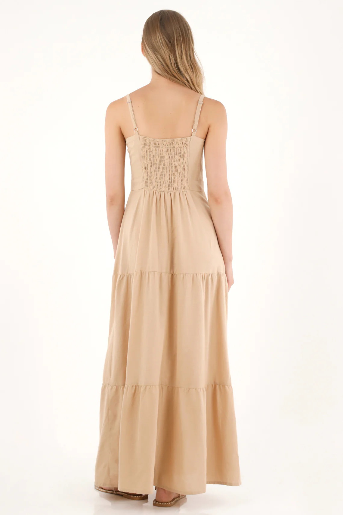 Women's Long Flowing Dress with Embroidered Details - Image 4